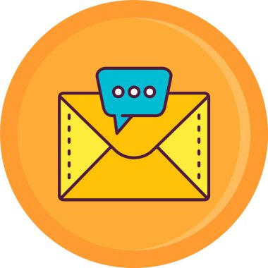 İleti vektörü simgesi modern basit vektör illüstrasyonu