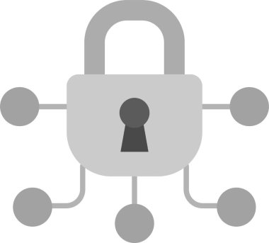 asma kilit düz vektör simgesi