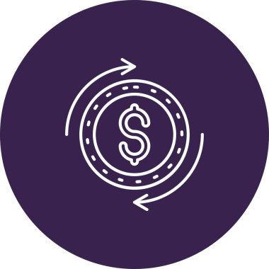 Dolar vektör simgesi tasarımı