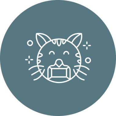 Göz çizgisi vektör simgesine sahip eşsiz bir kaplan