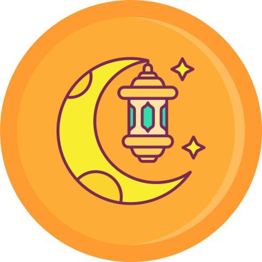 Bir ay simgesinin vektör illüstrasyonu