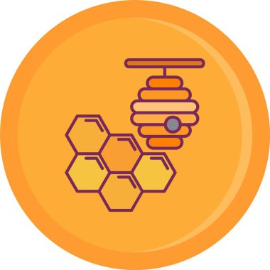 Moda biçimi izole edilmiş arkaplanda bal peteği simgesi