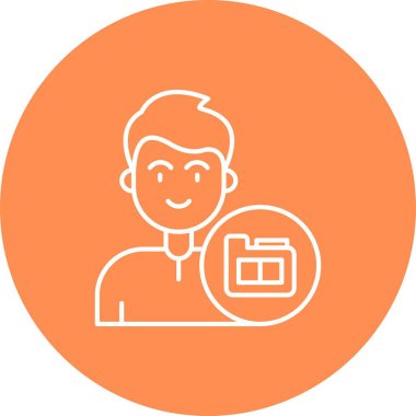 eşsiz kullanıcı vektör çizgisi simgesi