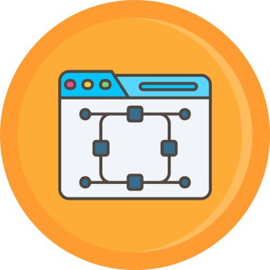 Sunucu. Web simgesi basit illüstrasyon