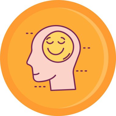 Mutlu gülümseme ikonu. Web için mutlu gülümseme vektör simgesinin özet çizimi