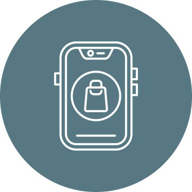 Vektör Mobil simge illüstrasyonu