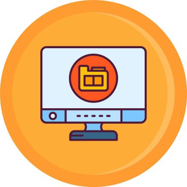 Bilgisayar. Web simgesi basit illüstrasyon