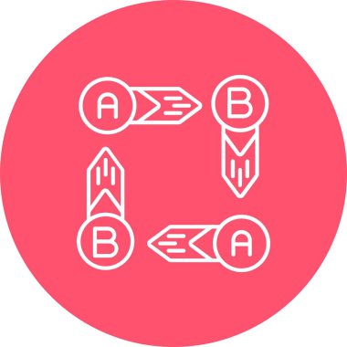 Bir b simgesinin vektör illüstrasyonu