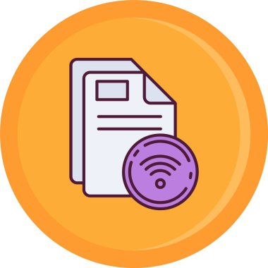 wifi vektör renk çizgisi simgesi