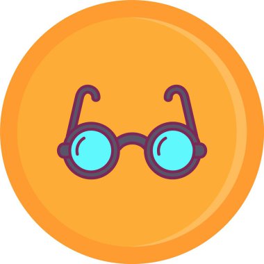 gözlük simgesi, vektör illüstrasyonu