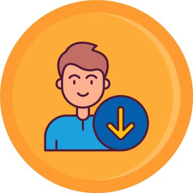 İnsan simgesinin vektör illüstrasyonu, kullanıcı simgesi,