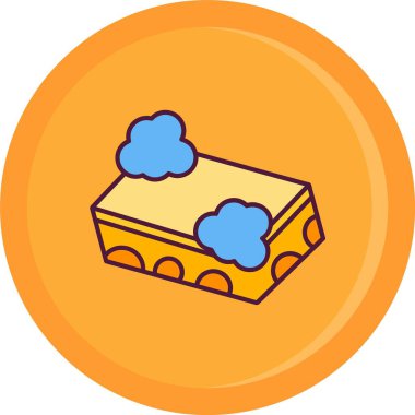 Bulut hesaplama simgesi. özet depolama bulutu vektör rengi düz izole