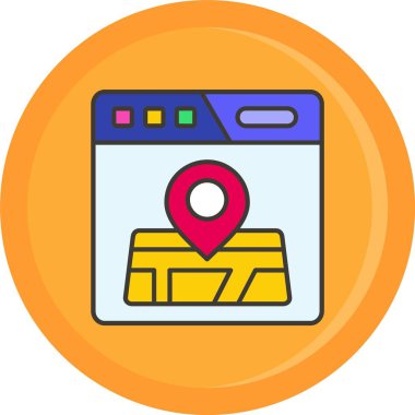 konum simgesi vektör illüstrasyonu