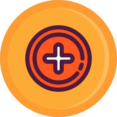 Kırmızı ve mavi dairenin vektör çizimi