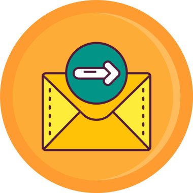 Posta simgesi ile posta. Web için posta vektör simgesinin özet çizimi