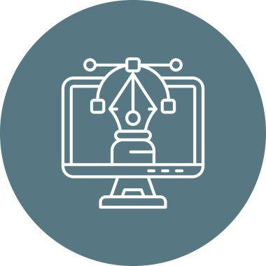 vektör lcd simgesi illüstrasyonu