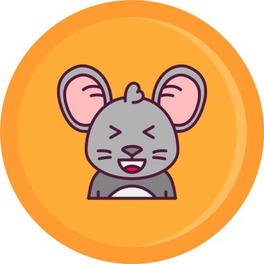 Şirin çizgi film faresinin vektör çizimi