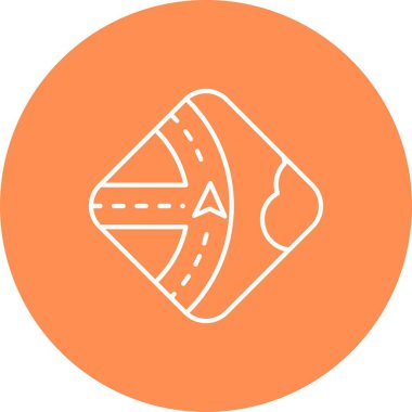 vektör yol simgesi illüstrasyonu