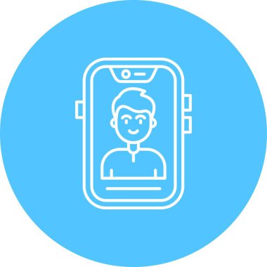 Cep telefonu simgesinin vektör illüstrasyonu