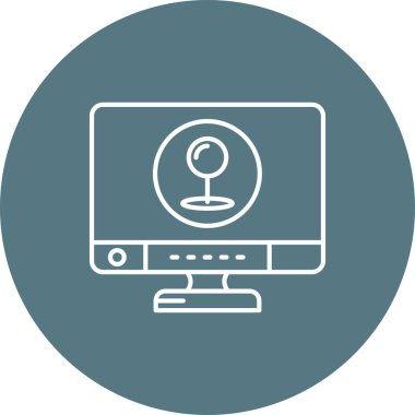 vektör lcd simgesi illüstrasyonu