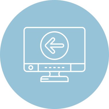 vektör lcd simgesi illüstrasyonu