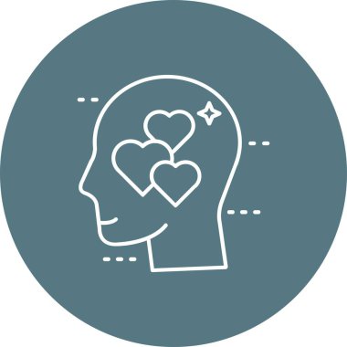 aşk kalp ikonu, vektör illüstrasyonu