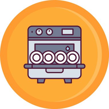 Makine simgesinin vektör illüstrasyonu