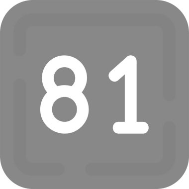 Tek 9 simgenin vektör illüstrasyonu