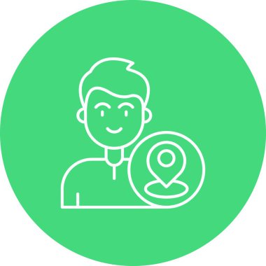 eşsiz kullanıcı profili vektör çizgisi simgesi