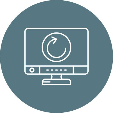 vektör lcd simgesi illüstrasyonu