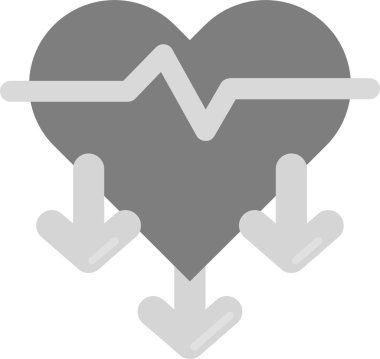 kalp atışı ikonu doldurulmuş ana hat biçiminde