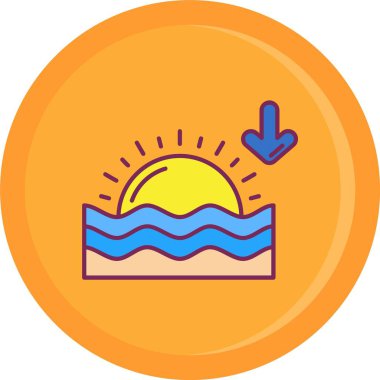 Güneş simgesi, vektör illüstrasyonu