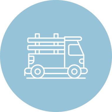 vektör van simgesi çizimi