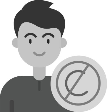 Bozuk para simgesi taşıyan bir adam, düz tasarım..