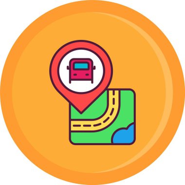 gps konum haritası simgesi, izometrik biçim