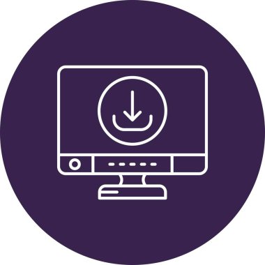 Bilgisayar. Web simgesi basit illüstrasyon