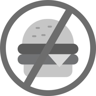 Hamburger yok. Web simgesi basit illüstrasyon