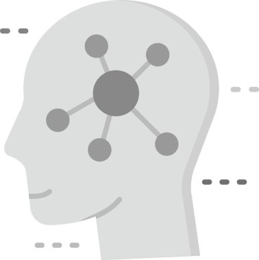 Beyin. Web simgesi basit illüstrasyon