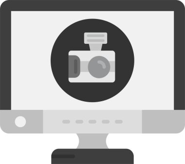 kamera simgesi vektör illüstrasyonu