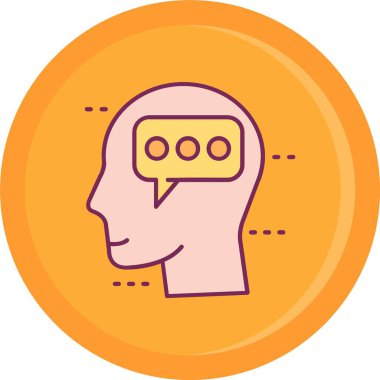 fikir simgesi, vektör illüstrasyonu