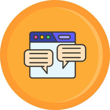 İnternet sohbet simgesi. özet çizimi