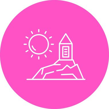 Güzel günbatımı sembolü ve simgesi