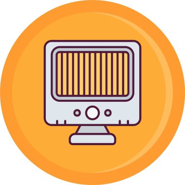 Bilgisayar simgesinin vektör illüstrasyonu