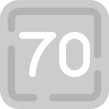 Beyaz arkaplandaki yedi sayısının vektör çizimi