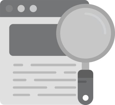 Gazete ikonu. Web için basit bir gazete vektör simgesi çizimi