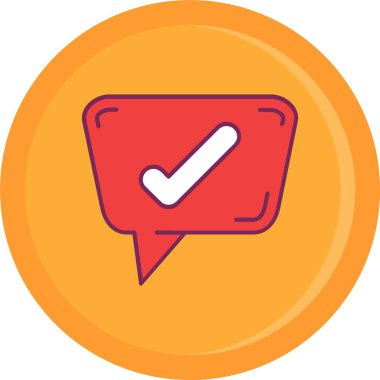 İşaret simgesi vektörünü kontrol et. Basit vektör illüstrasyonu