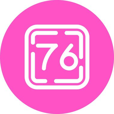 güzel yedi 77 glyph çizgi vektör simgesi