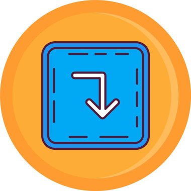 yön simgesi, vektör illüstrasyonu