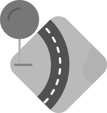 yol işareti vektör simgesi