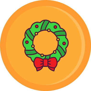 Benzersiz noel ağacı vektör çizgisi simgesi